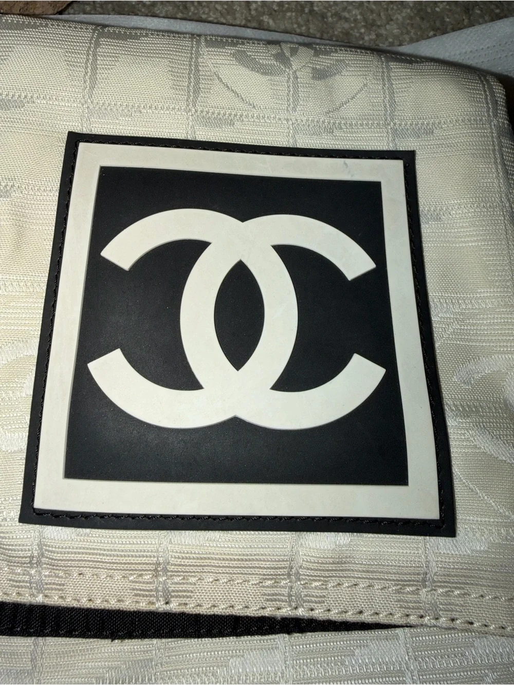 COA include CHANEL Cream and Black Messenger Bag with CC Patch